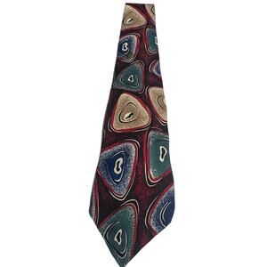 Royal Knight Mens 100 Silk Multi‎ Color Triangle Splatter Stipple Print  Necktie